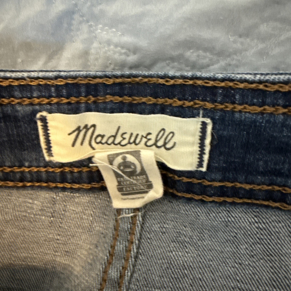 Madewell A-line Stretch Button Front Pockets Denim Mini Skirt Women's Size 0 Y2K - Picture 3 of 5
